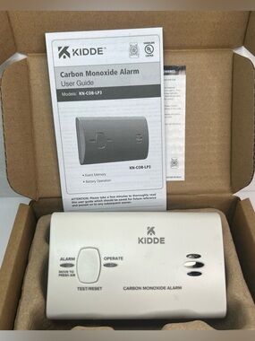 Kidde 21008873 Battery-Operated Carbon Monoxide Alarm - White, NEW